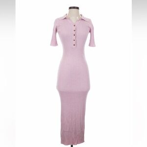 Like New Petal and Pup Knit Collared Button down Midi Dress